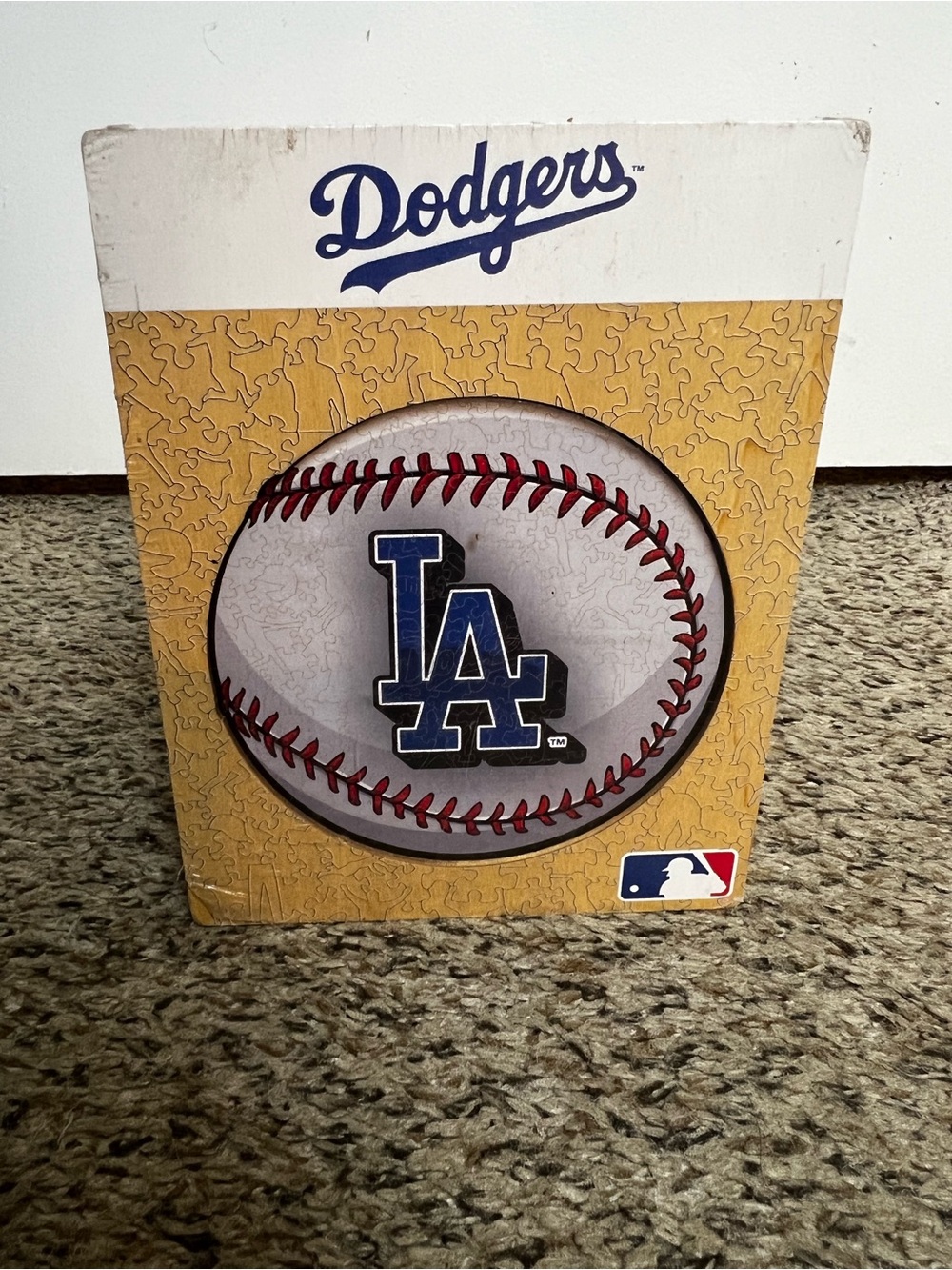 LA Dodgers wooden puzzle